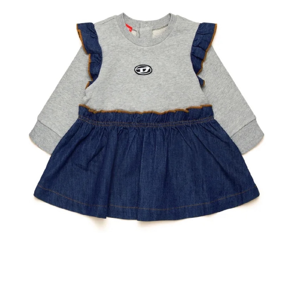 Diesel Kids Patch Ruffled Dress